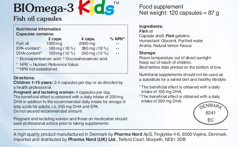 BIOmega-3 Kids Fish Oil 500mg