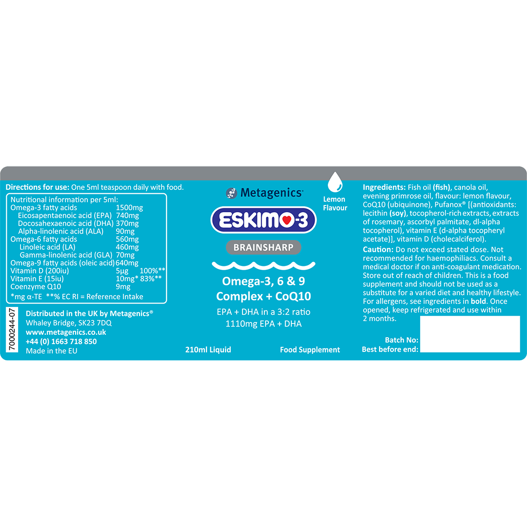 Eskimo-3 Brainsharp Fish Oil
