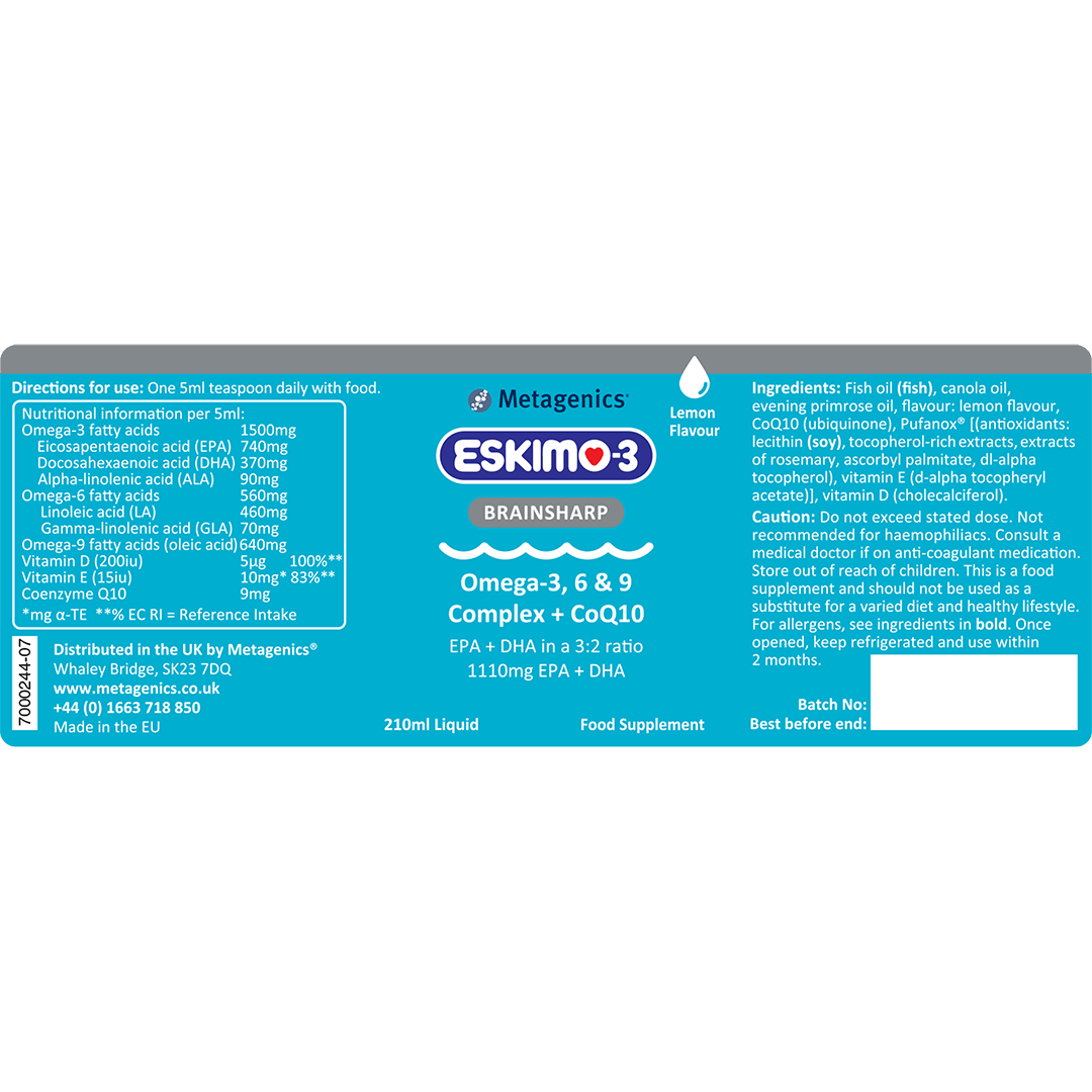 Eskimo-3 Brainsharp Fish Oil
