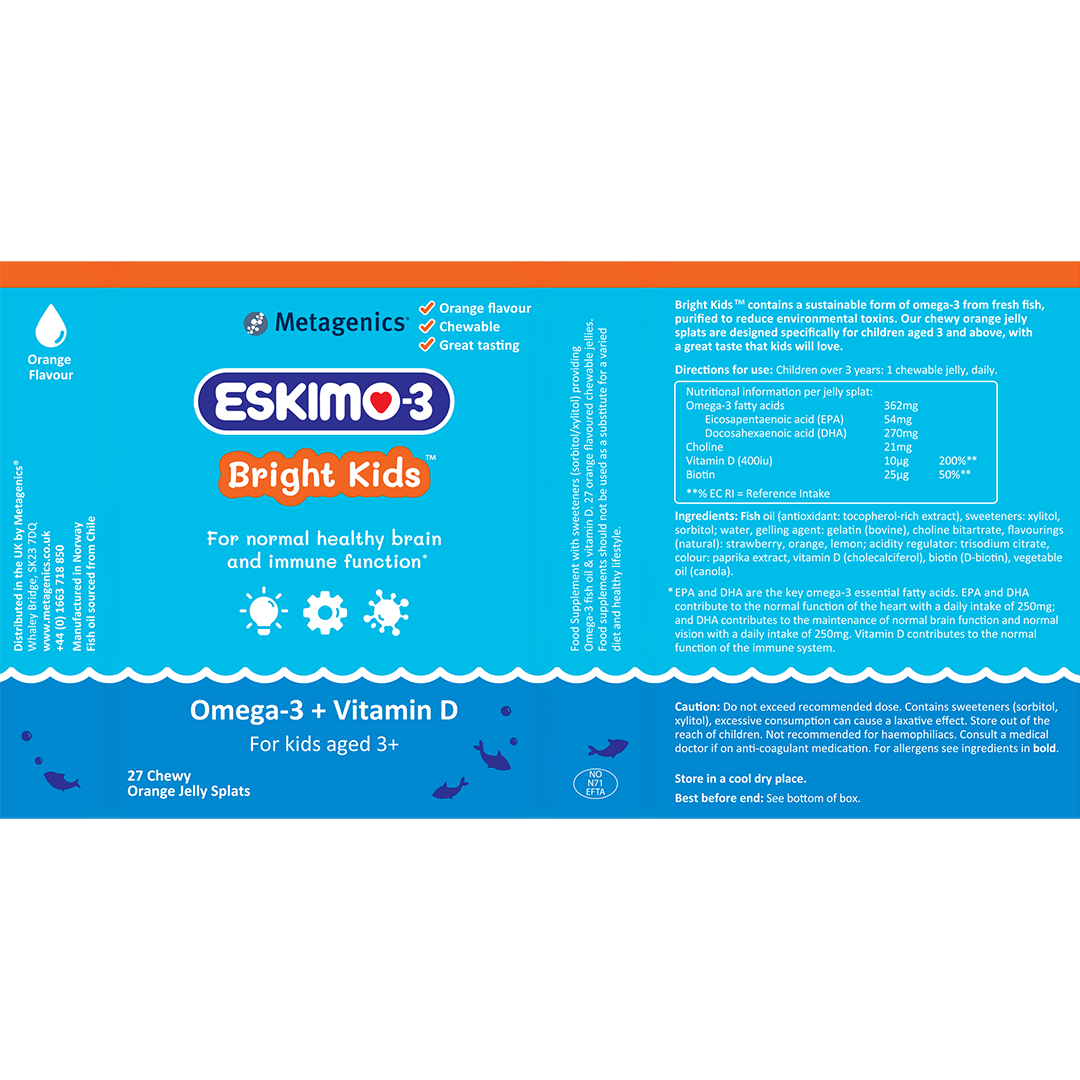 Eskimo-3 Bright Kids Fish Oil Jelly Splats