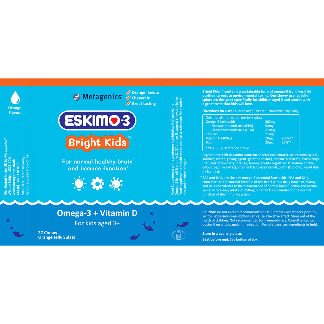 Eskimo-3 Bright Kids Fish Oil Jelly Splats